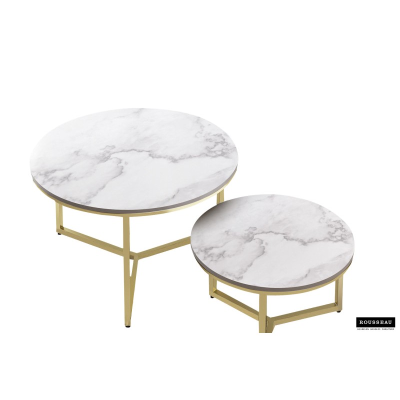 TABLE BASSE 'RAVENNA' SET DE 2 MARBRE