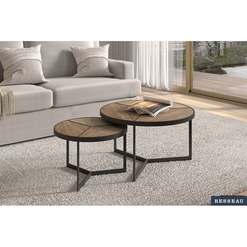 TABLE BASSE 'LAVA' SET DE 2 MANGOLIA