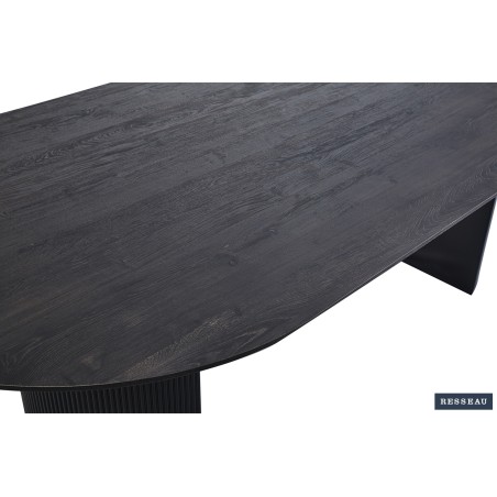 TABLE 'LAGOS' 220 CM OVALE DÉCOR BRUN FONCÉ