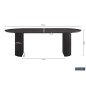 TABLE 'LAGOS' 220 CM OVALE DÉCOR BRUN FONCÉ