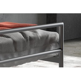 LIT 'SANDRO' 140X200 AVEC SOMMIER GRIS