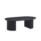 TABLE BASSE 'LAGOS' 120 CM OVALE DÉCOR BRUN FONCÉ