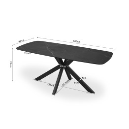 TABLE 'APOLLO' 180 CM OVALE DANOISE